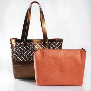 Buco Bronze Leather Handbag